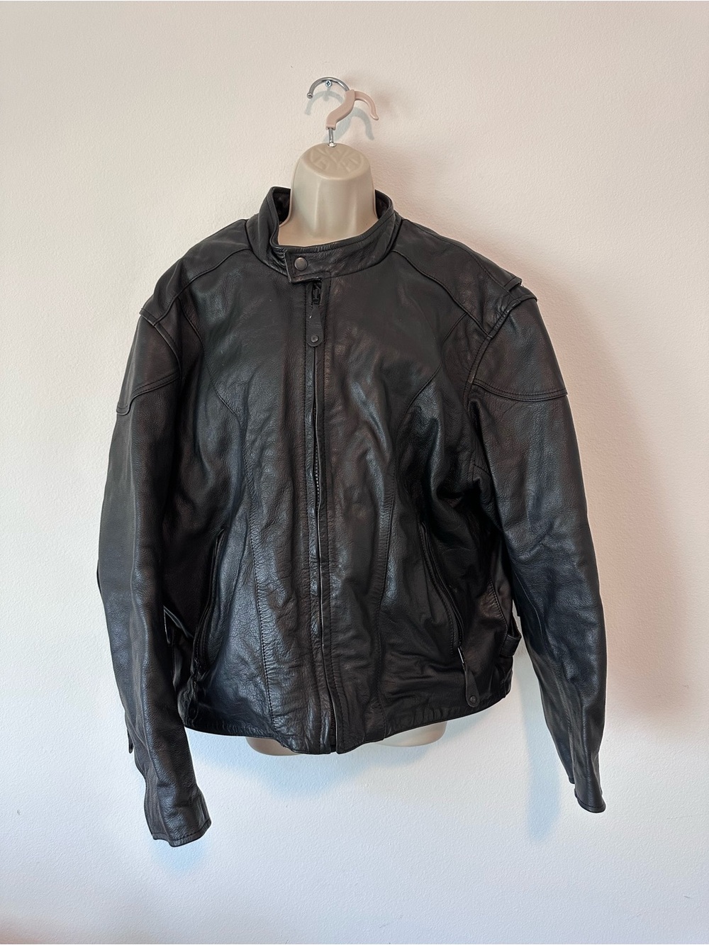 Men's Black Leather Jacket – Classic Biker Style